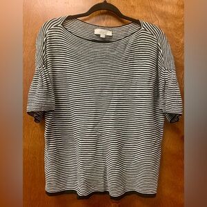 Loft black and white striped sweater